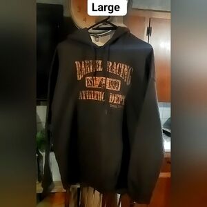 Cowgirl Tuff chocolate Hoodie - Large